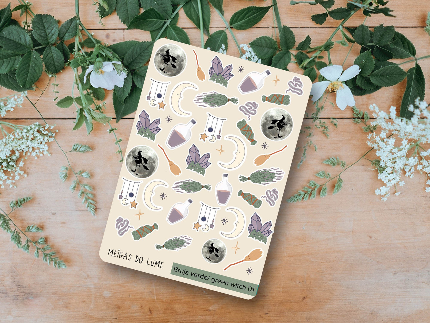 Pegatinas - Bruja verde