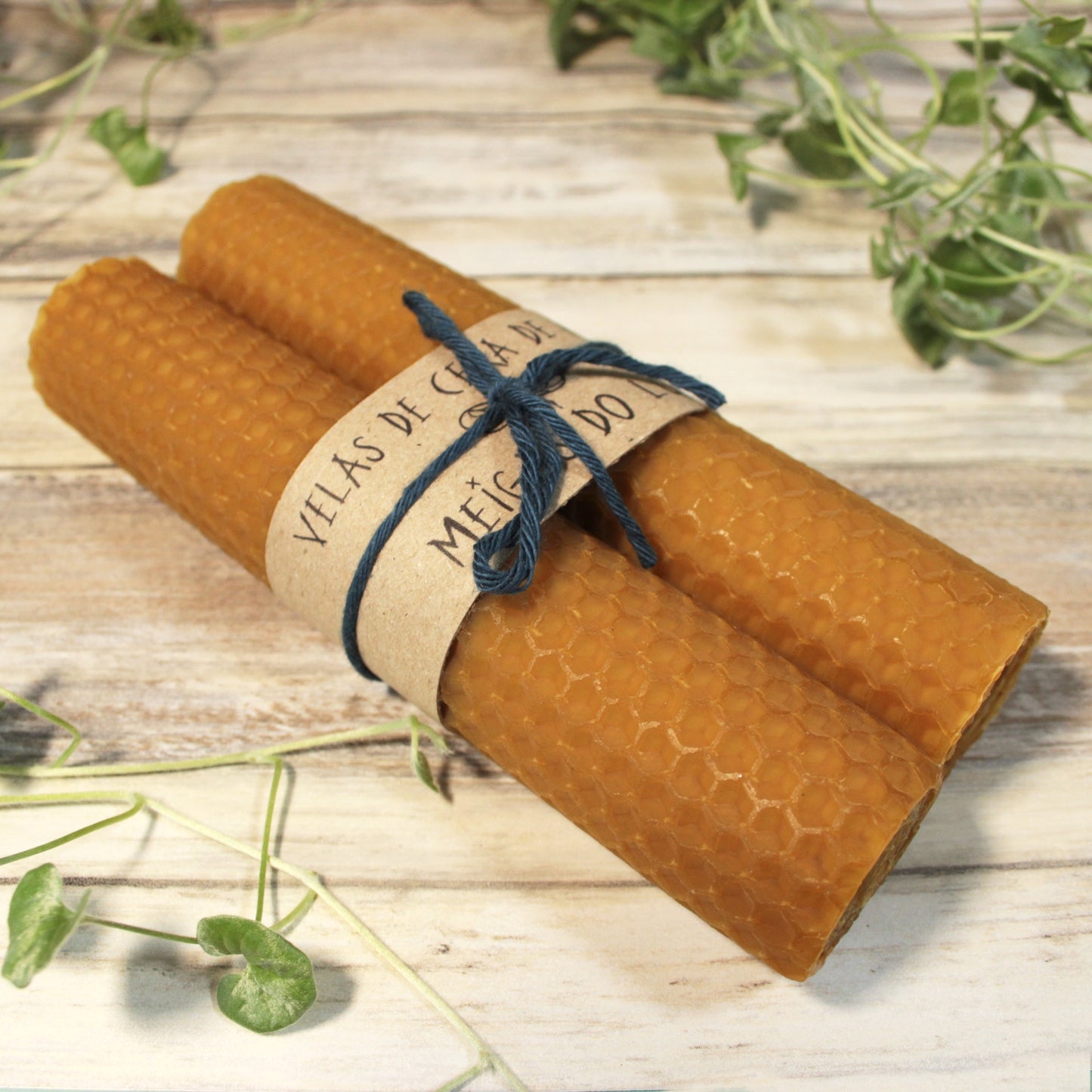 Velas de Miel Medianas. 15cm Cera de Abejas Natural