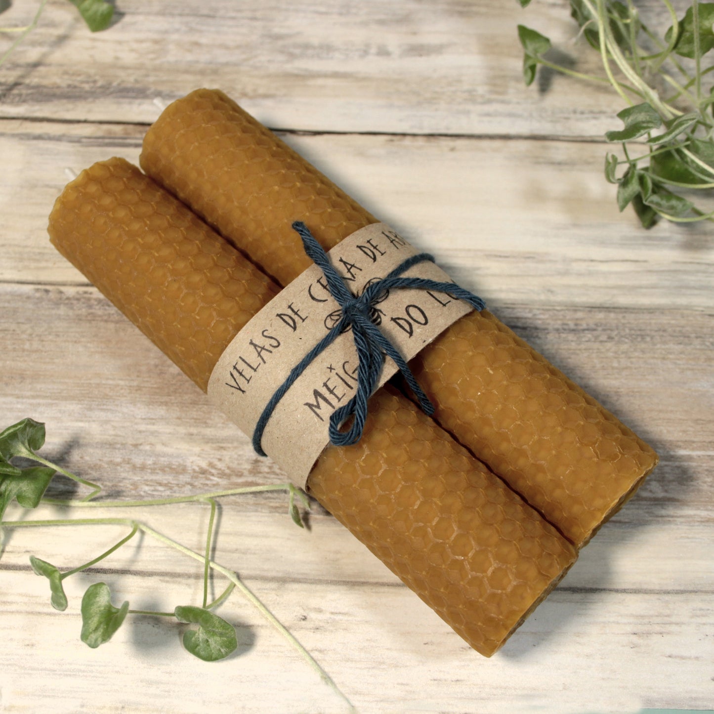 Velas de Miel Medianas. 15cm Cera de Abejas Natural