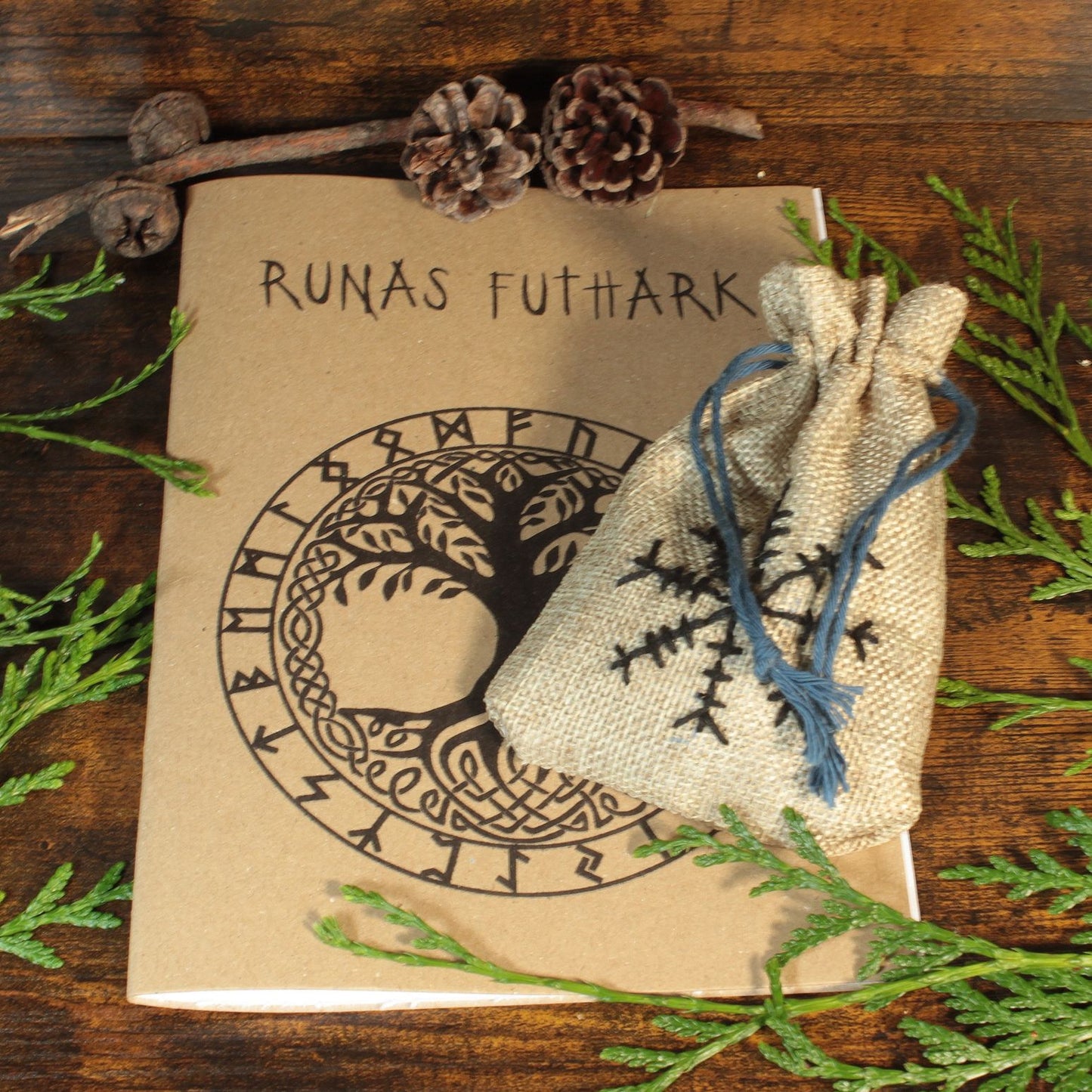 Runas Vikingas Futhark de Sanguinaria – Kit Completo