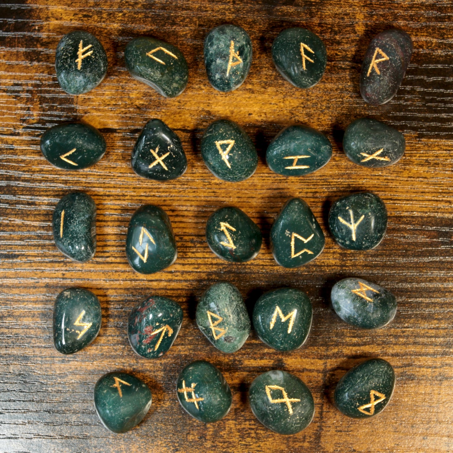 Bloodroot Viking Futhark Runes – Complete Kit with Booklet on History, How to Use the Runes, Divinatory Spreads, Meditation